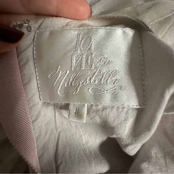 Nellystella Mae Girls Silk Dress - Dove Lilac Size 6 - Picture 3 of 7